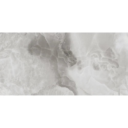 Saba Large Polished Grey Onyx Effect Wall And Floor Porcelain Tiles 60cmx120cm